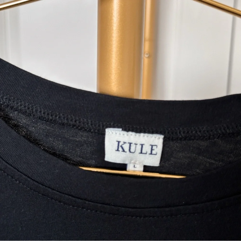 Anthropologie KULE Black Graphic T-Shirt Large - Picture 8 of 9